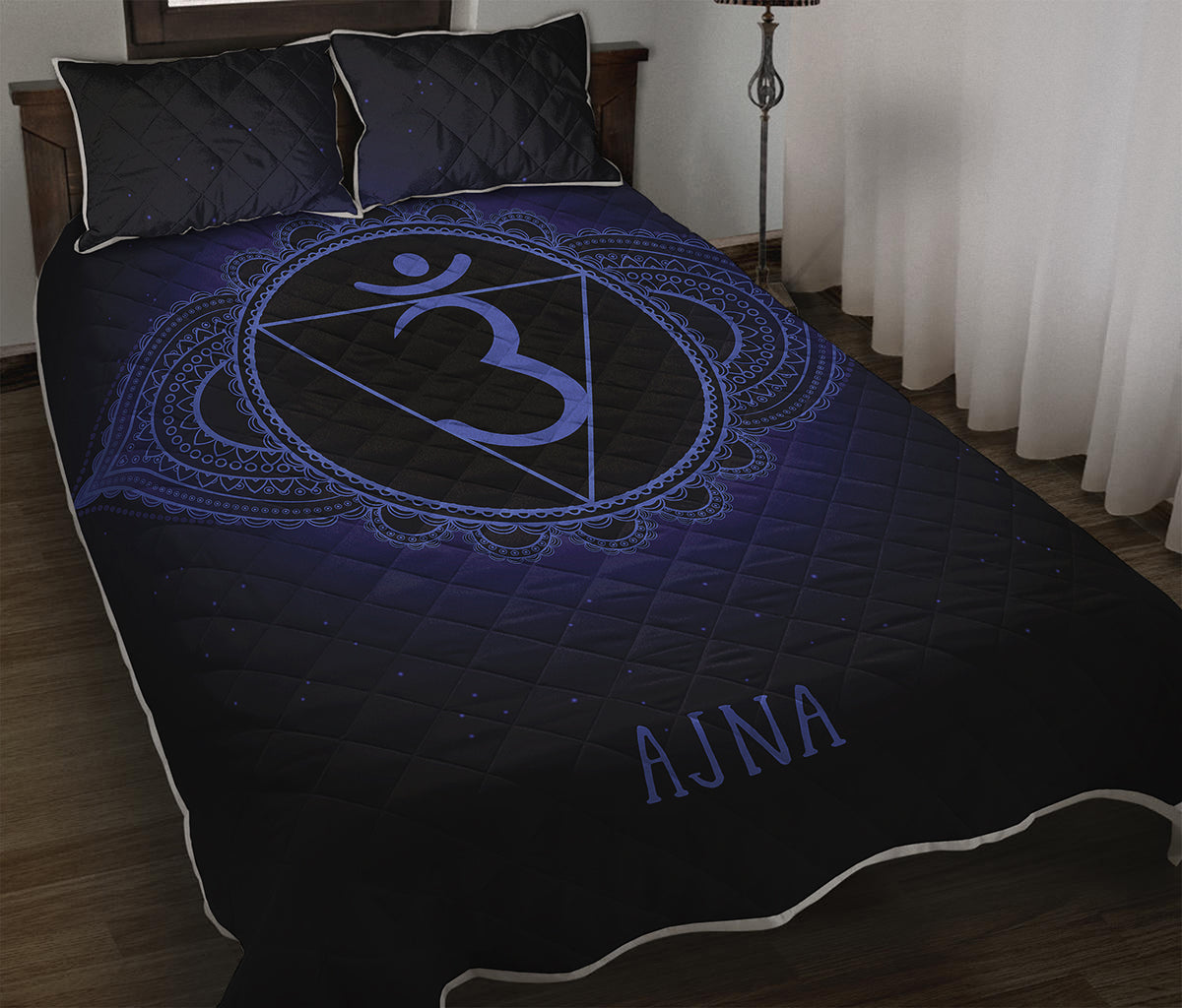 Ajna Chakra Symbol Print Quilt Bed Set