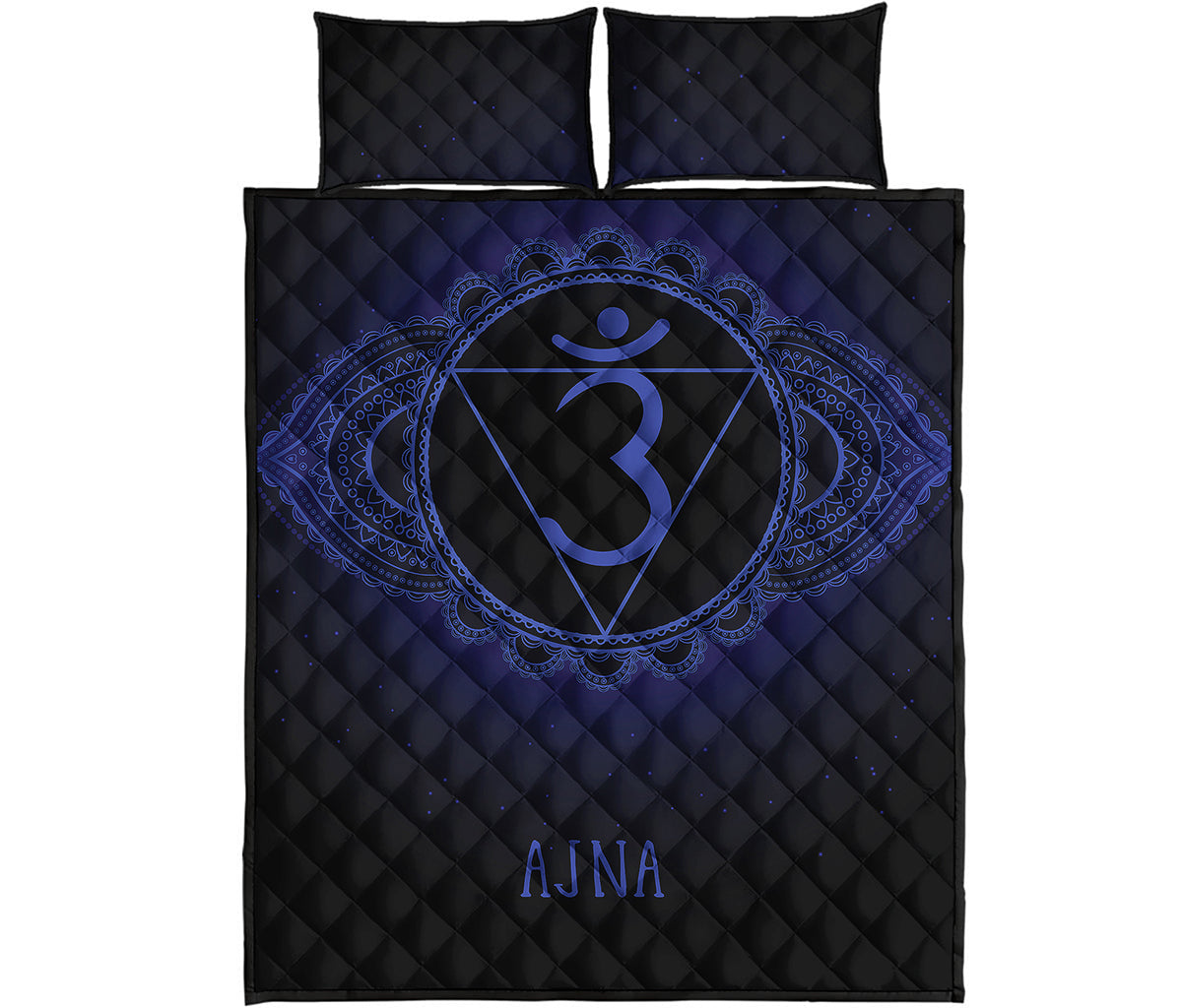 Ajna Chakra Symbol Print Quilt Bed Set