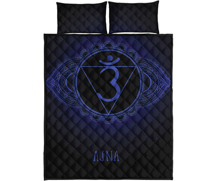 Ajna Chakra Symbol Print Quilt Bed Set