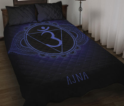 Ajna Chakra Symbol Print Quilt Bed Set