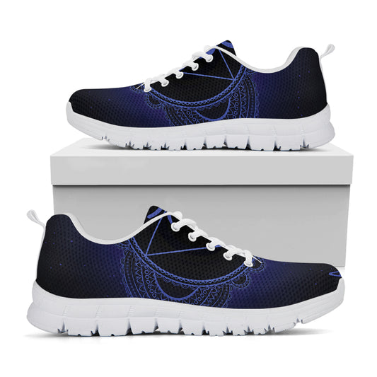 Ajna Chakra Symbol Print White Sneakers