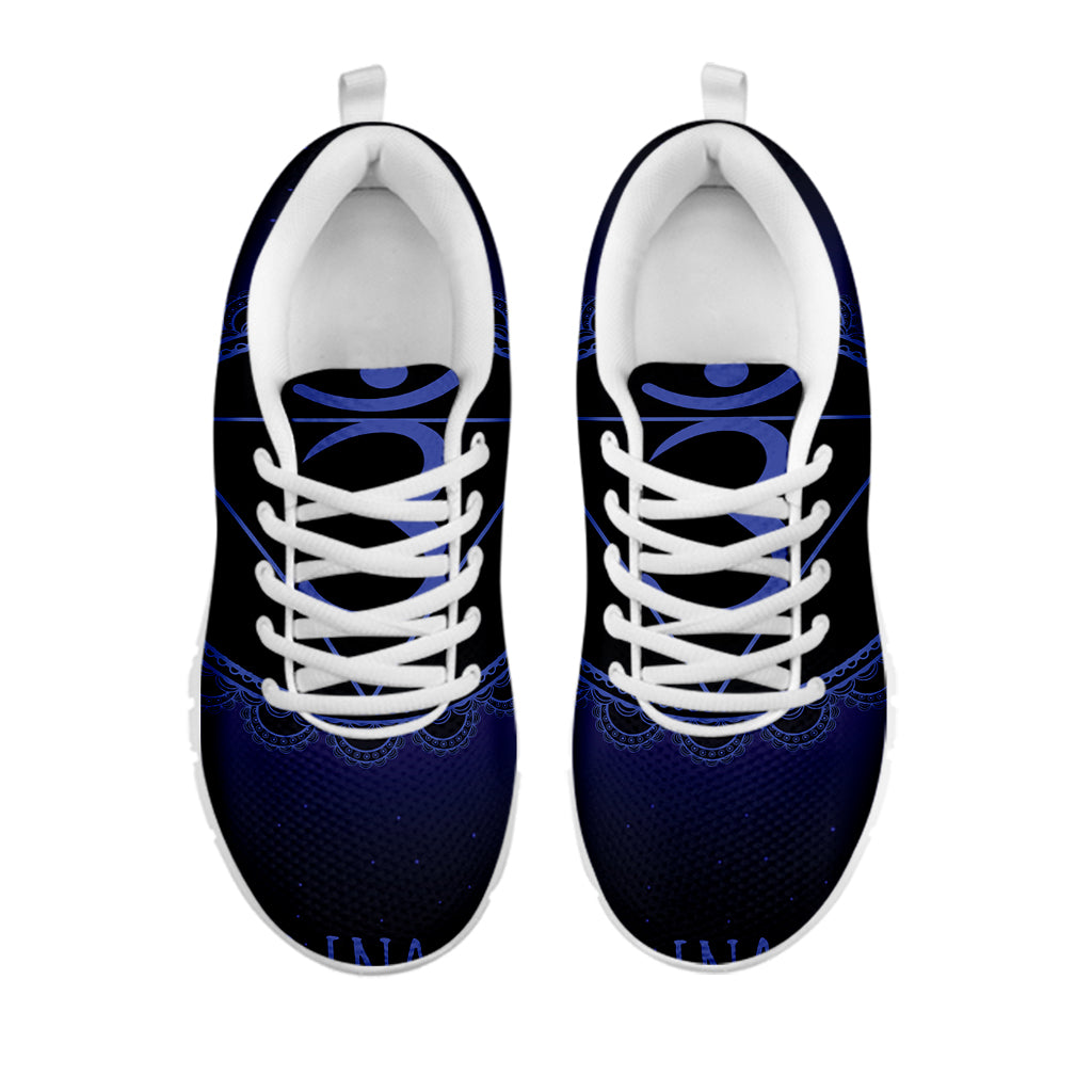 Ajna Chakra Symbol Print White Sneakers