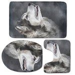 Alaskan Malamute Painting Print 3 Piece Bath Mat Set