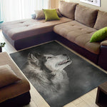 Alaskan Malamute Painting Print Area Rug