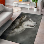 Alaskan Malamute Painting Print Area Rug
