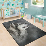 Alaskan Malamute Painting Print Area Rug