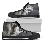 Alaskan Malamute Painting Print Black High Top Shoes