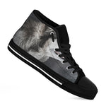 Alaskan Malamute Painting Print Black High Top Shoes