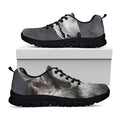 Alaskan Malamute Painting Print Black Running Shoes