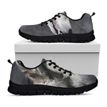 Alaskan Malamute Painting Print Black Sneakers