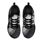 Alaskan Malamute Painting Print Black Sneakers