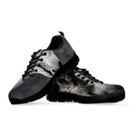 Alaskan Malamute Painting Print Black Sneakers