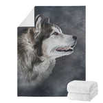 Alaskan Malamute Painting Print Blanket