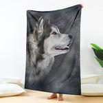 Alaskan Malamute Painting Print Blanket