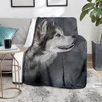 Alaskan Malamute Painting Print Blanket