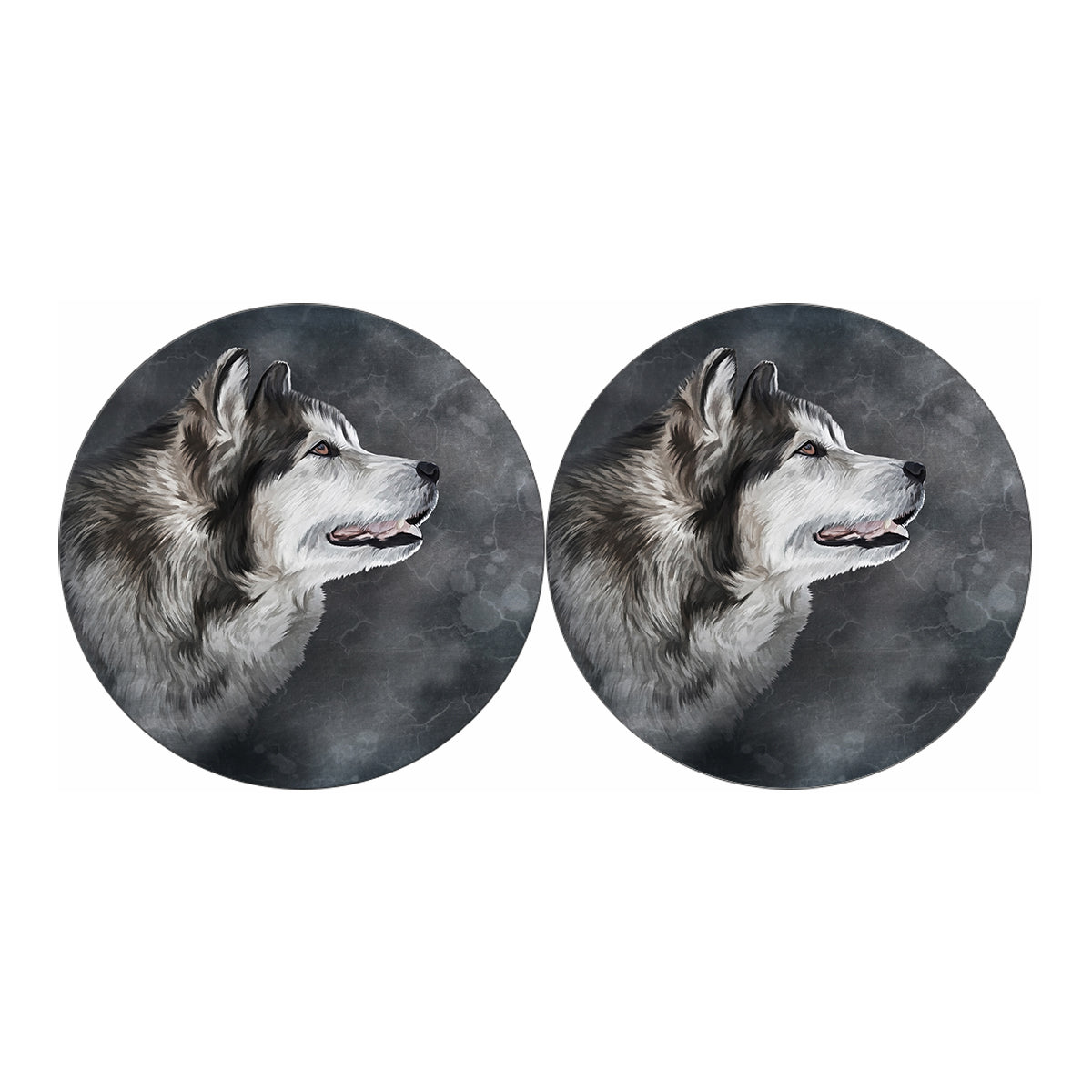 Alaskan Malamute Painting Print Car Coasters