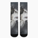 Alaskan Malamute Painting Print Crew Socks