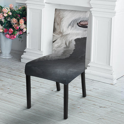 Alaskan Malamute Painting Print Dining Chair Slipcover