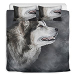 Alaskan Malamute Painting Print Duvet Cover Bedding Set