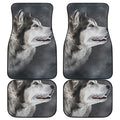 Alaskan Malamute Painting Print Front and Back Car Floor Mats