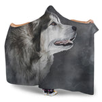 Alaskan Malamute Painting Print Hooded Blanket