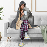 Alaskan Malamute Painting Print Hooded Blanket