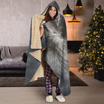 Alaskan Malamute Painting Print Hooded Blanket