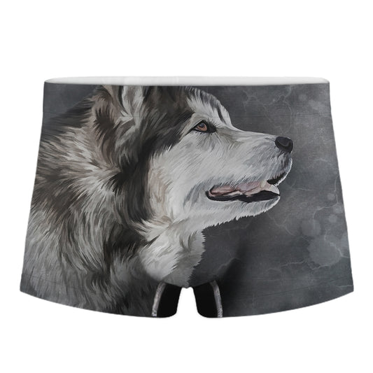Alaskan Malamute Painting Print Men's Boxer Briefs