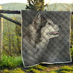Alaskan Malamute Painting Print Quilt