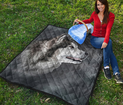 Alaskan Malamute Painting Print Quilt