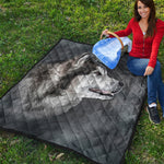 Alaskan Malamute Painting Print Quilt