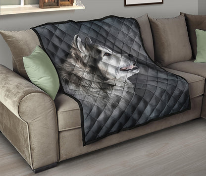 Alaskan Malamute Painting Print Quilt