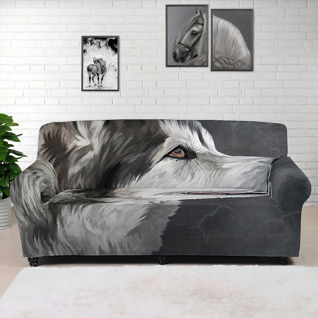 Alaskan Malamute Painting Print Sofa Cover