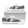 Alaskan Malamute Painting Print White Low Top Sneakers