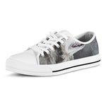Alaskan Malamute Painting Print White Low Top Shoes