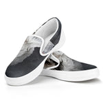 Alaskan Malamute Painting Print White Slip On Shoes