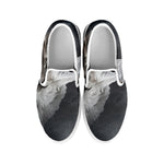 Alaskan Malamute Painting Print White Slip On Shoes