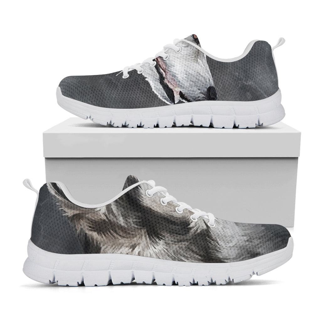 Alaskan Malamute Painting Print White Sneakers