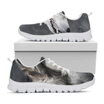 Alaskan Malamute Painting Print White Sneakers