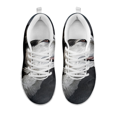 Alaskan Malamute Painting Print White Sneakers