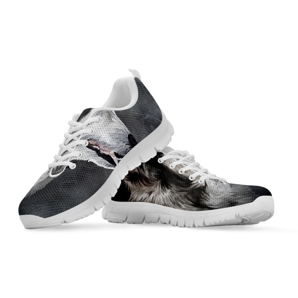 Alaskan Malamute Painting Print White Sneakers