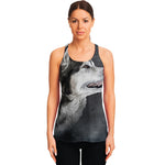 Alaskan Malamute Painting Print Women's Racerback Tank Top