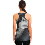Alaskan Malamute Painting Print Women's Racerback Tank Top