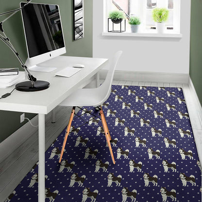 Alaskan Malamute Pattern Print Area Rug