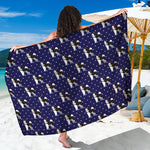 Alaskan Malamute Pattern Print Beach Sarong Wrap