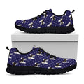 Alaskan Malamute Pattern Print Black Running Shoes