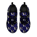 Alaskan Malamute Pattern Print Black Sneakers