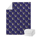 Alaskan Malamute Pattern Print Blanket