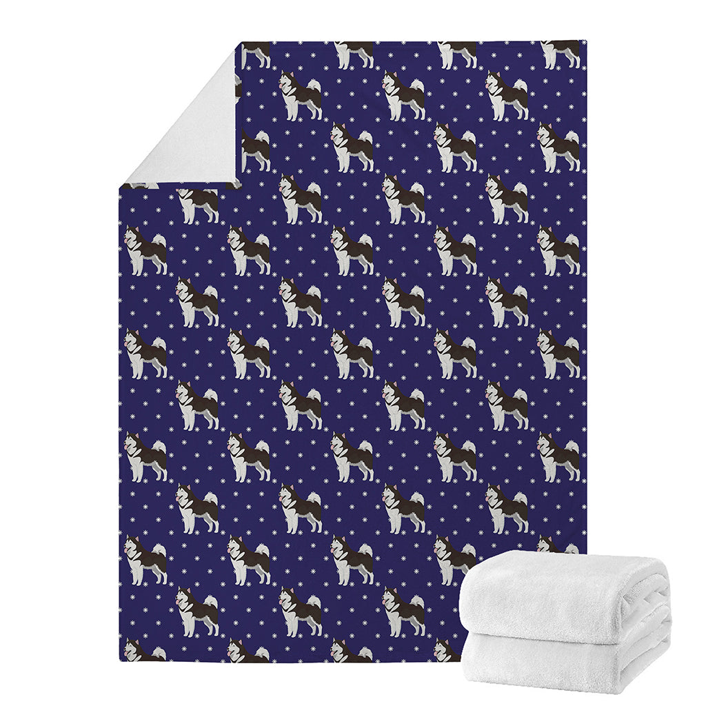 Alaskan Malamute Pattern Print Blanket