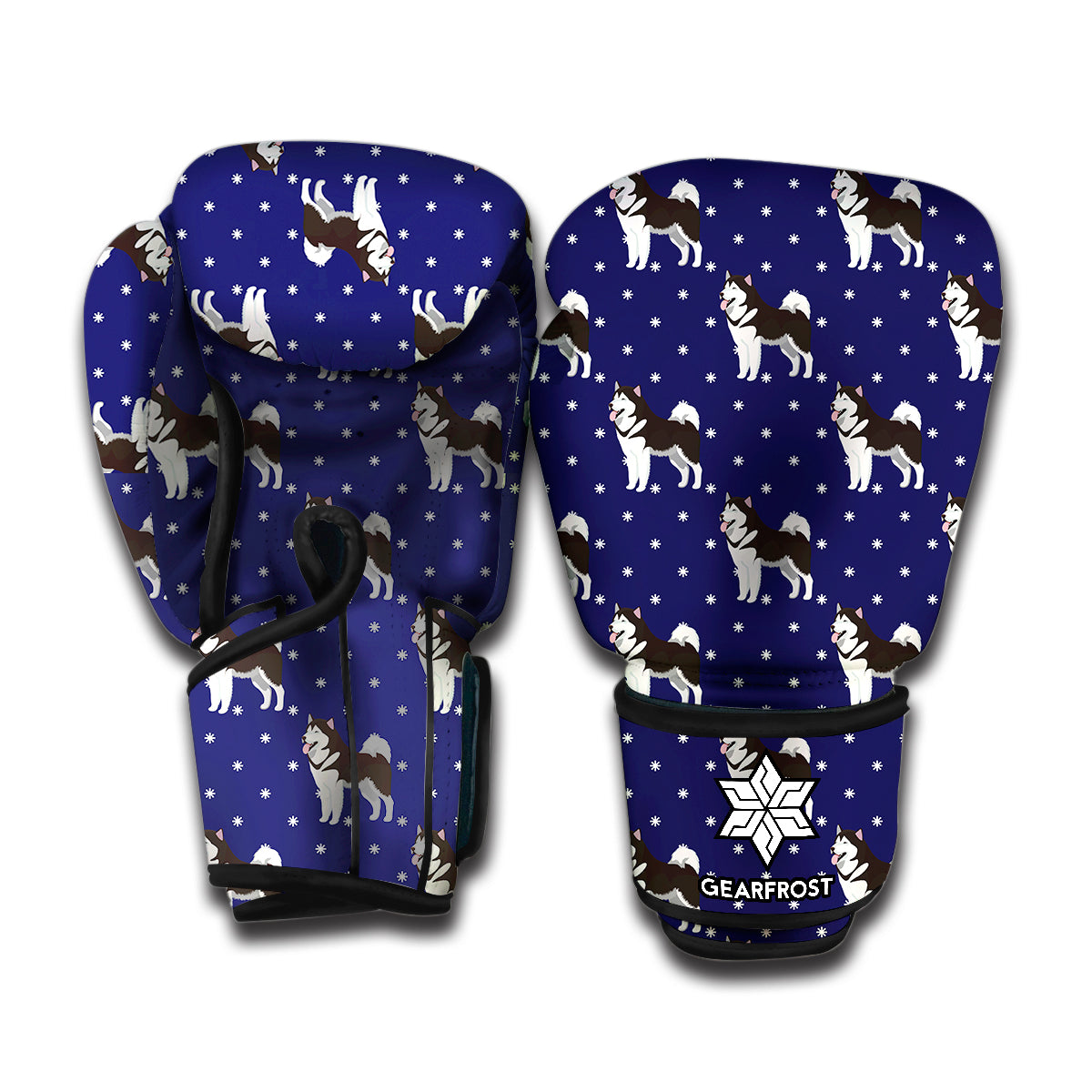 Alaskan Malamute Pattern Print Boxing Gloves
